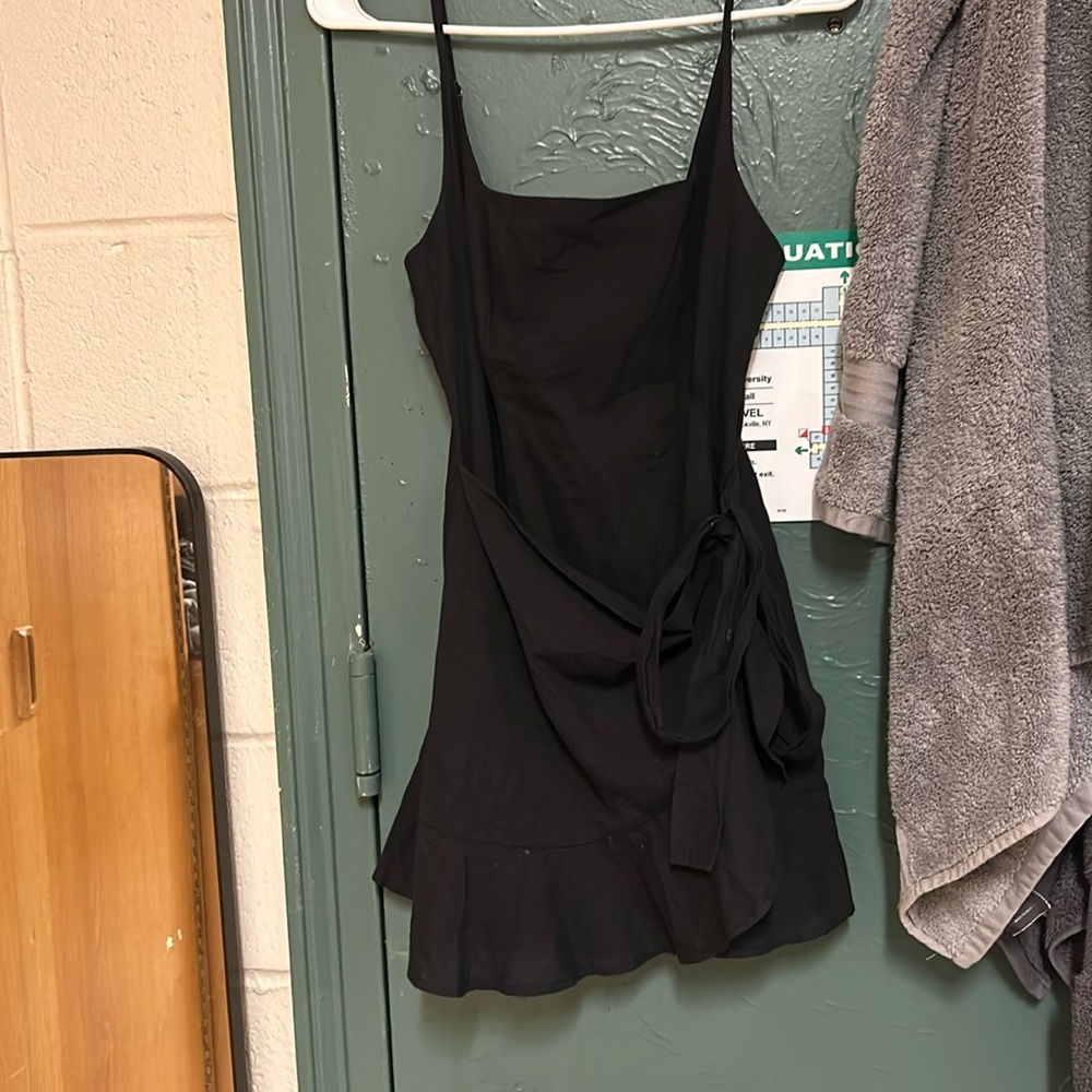 black princess polly wrap dress